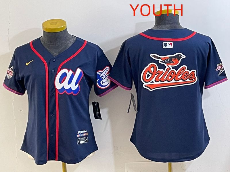Youth 2025 Baltimore Orioles Blank Drak Blue All star Nike MLB Jersey style 01->youth mlb jersey->Youth Jersey